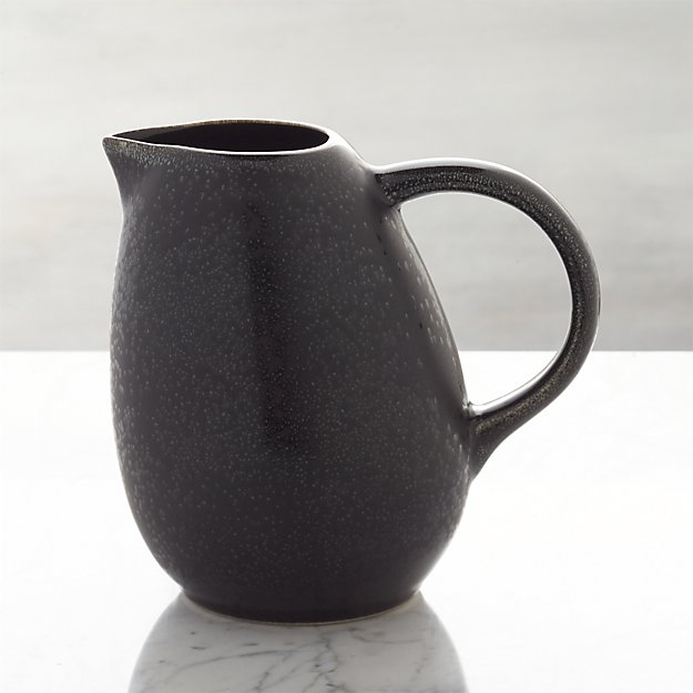 Jars Tourron Black Pitcher Crate and Barrel