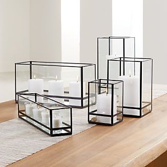 square hurricane candle holders