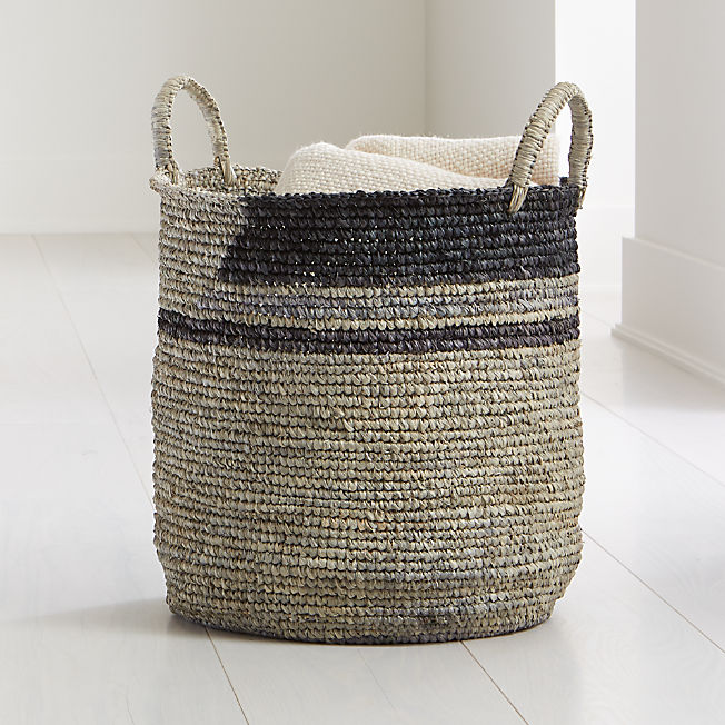 Baskets Wicker Wire Woven And Rattan Crate Barrel