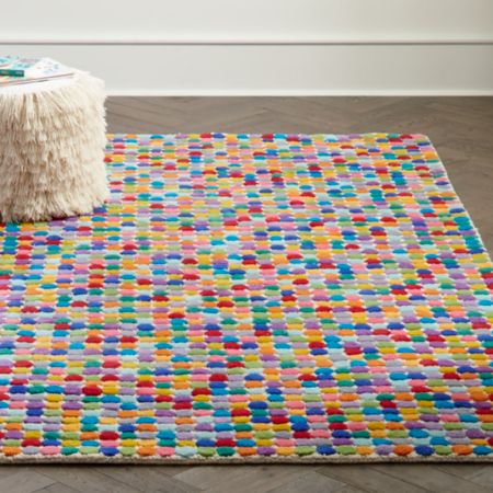 Multi Colored Polka Dot Wool Rug Crate And Barrel