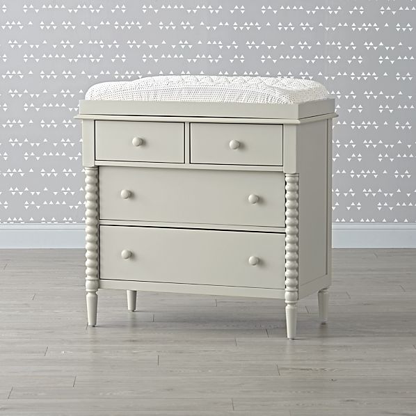 Jenny Lind Grey Changing Table Topper Crate And Barrel