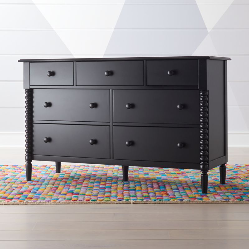 Kids Jenny Lind Wide Black Dresser + Reviews Crate and Barrel