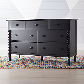 Kids Dressers Baby Changing Tables Crate And Barrel Kids Jenny Lind Wide Black Dresser