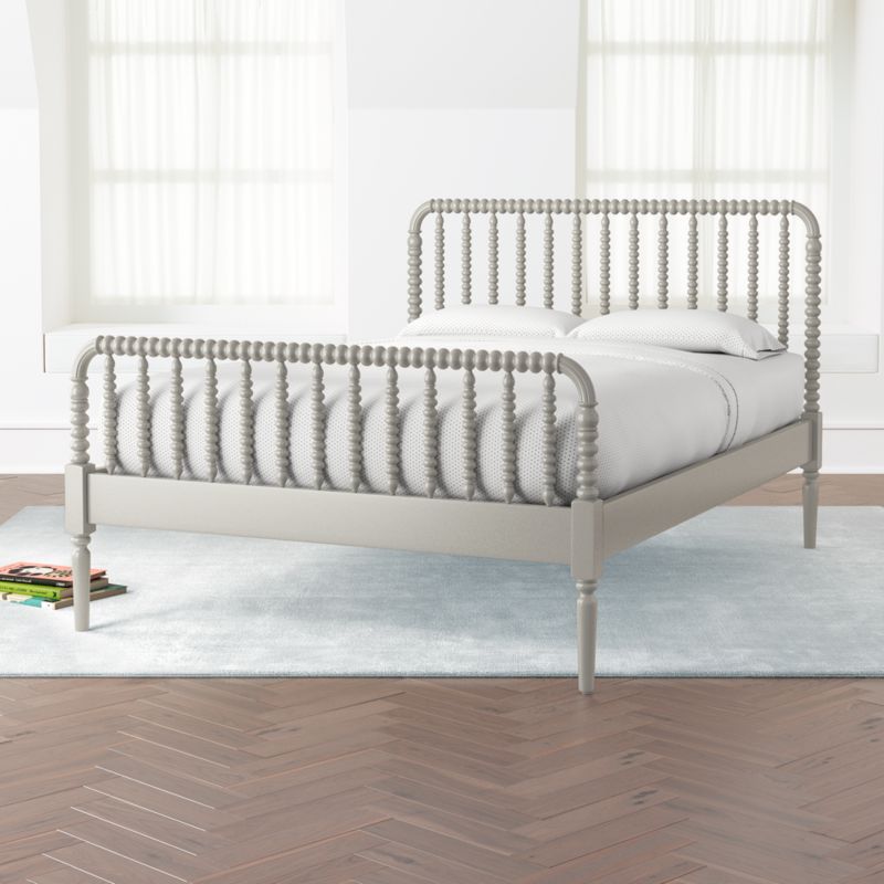 Jenny Lind Grey Full Bed + Reviews Crate and Barrel