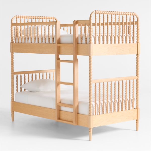Jenny Lind Maple Wood Spindle Kids Twin Bunk Bed