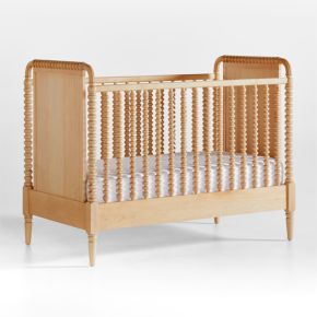 Image of Jenny Lind Heirloom Maple Wood Convertible Baby Crib with Toddler Bed Rail