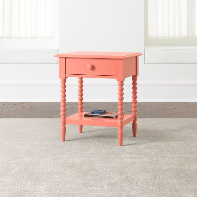 Kids Jenny Lind Coral Nightstand Crate and Barrel