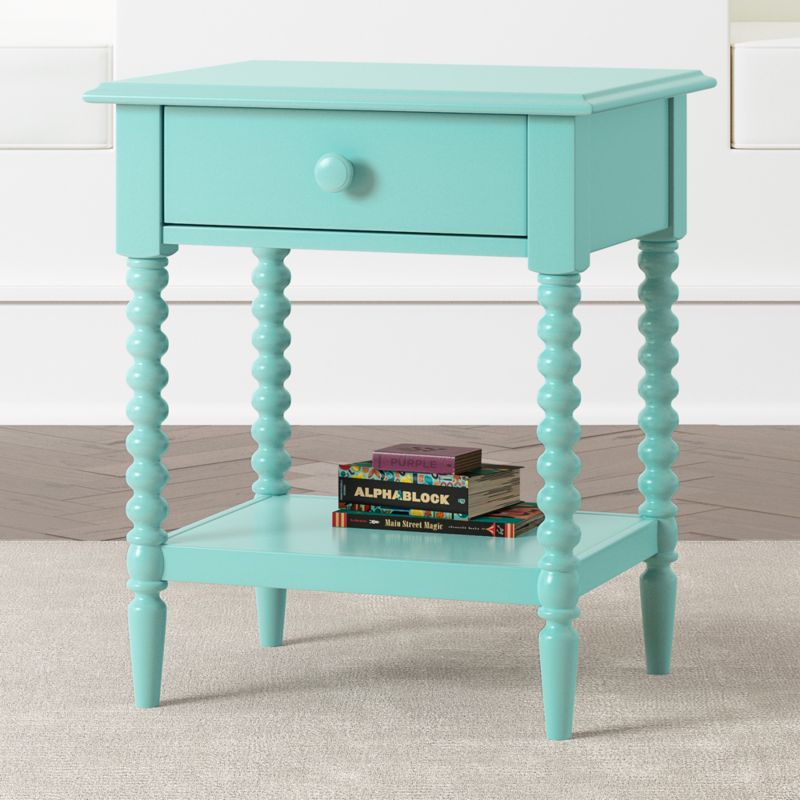 Kids Jenny Lind Teal Nightstand + Reviews Crate and Barrel