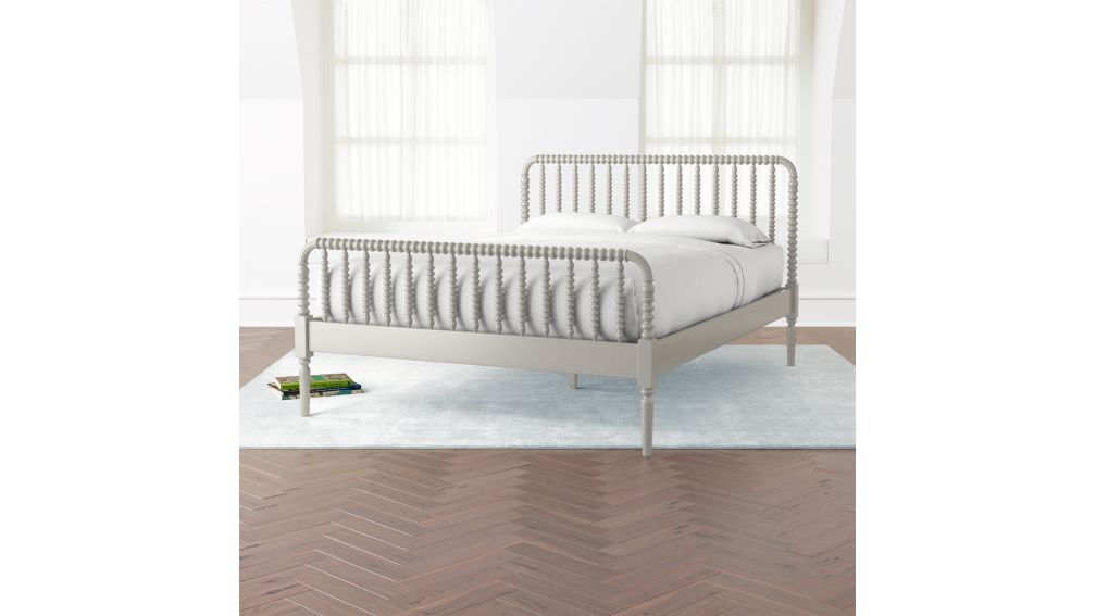Jenny Lind Grey Queen Bed + Reviews Crate and Barrel
