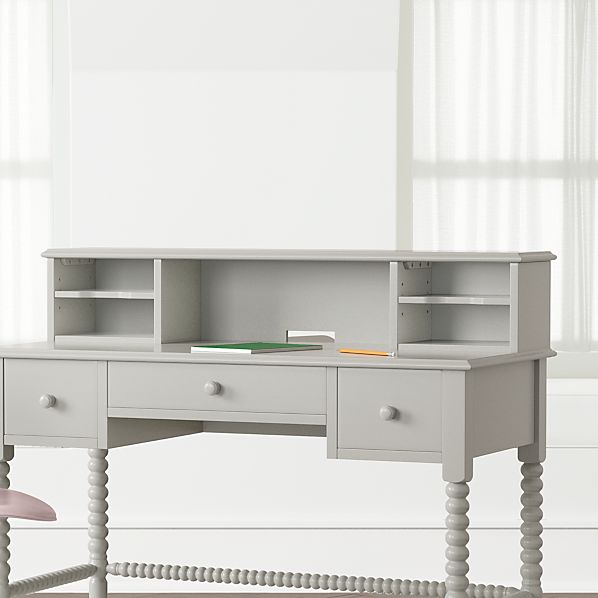 Kids Jenny Lind Grey Spindle Desk And Hutch Crate And Barrel