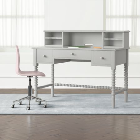 Kids Jenny Lind Grey Spindle Desk And Hutch Crate And Barrel Canada