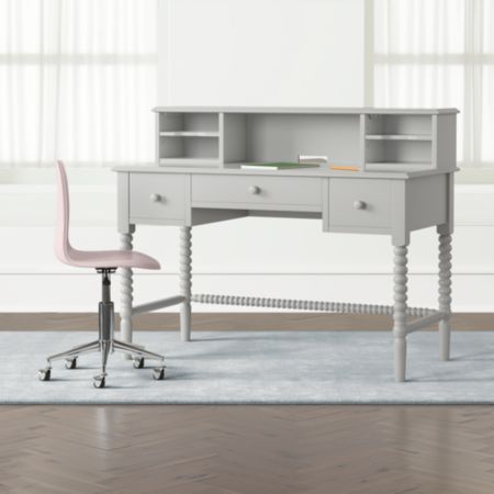 Kids Jenny Lind Grey Spindle Desk And Hutch Crate And Barrel