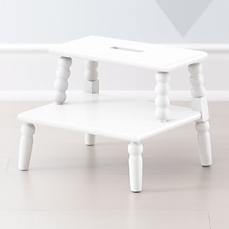 Wooden Step Stools Crate And Barrel Jenny Lind White Step Stool
