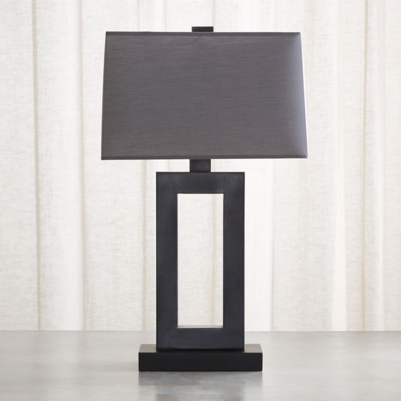 Duncan Antiqued Bronze Table Lamp + Reviews Crate and Barrel