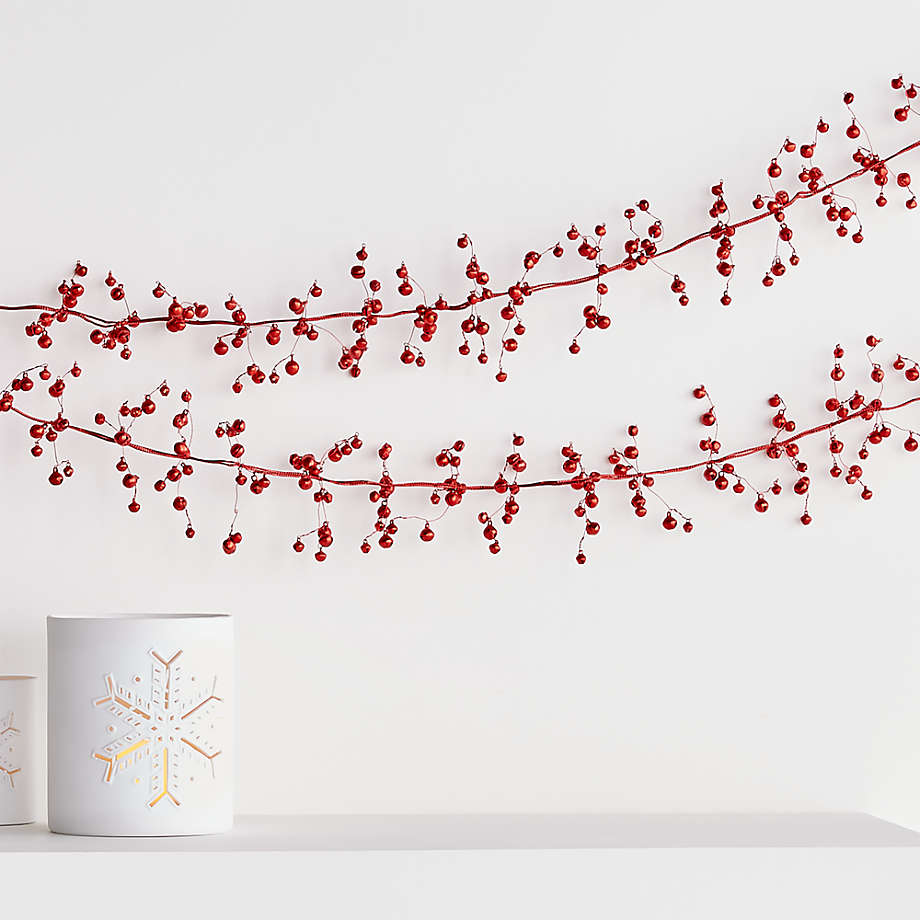 Red Jingle Bells Garland | Crate and Barrel