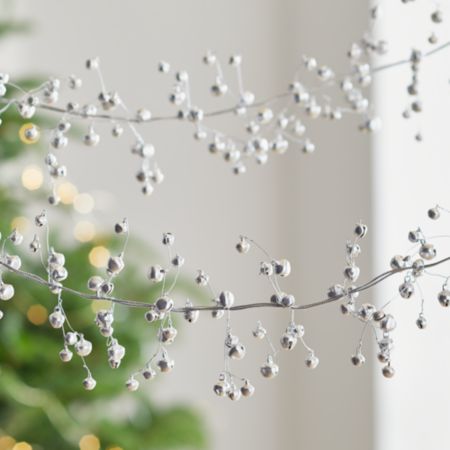 Silver Jingle Bells Garland