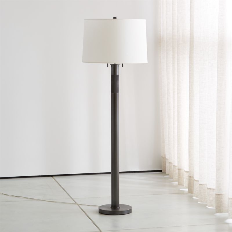 Jordan Bronze Floor Lamp + Reviews Crate and Barrel