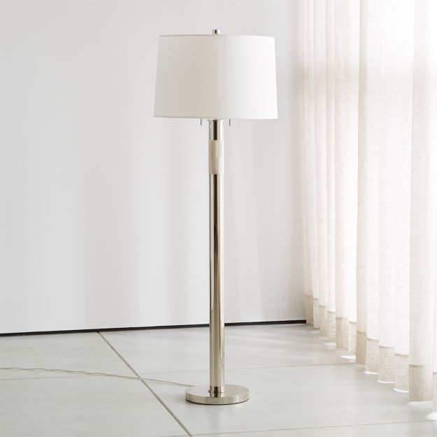 Jordan Chrome Floor Lamp + Reviews Crate and Barrel