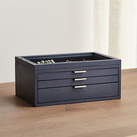 Juliette Glass Top Jewelry Box Reviews Crate And Barrel