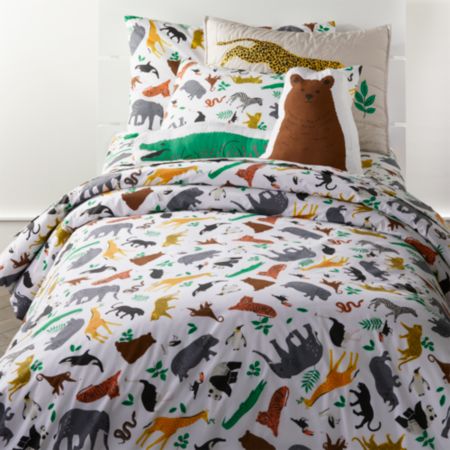 Organic Jungle Animal Twin Duvet Cover Reviews Crate And Barrel