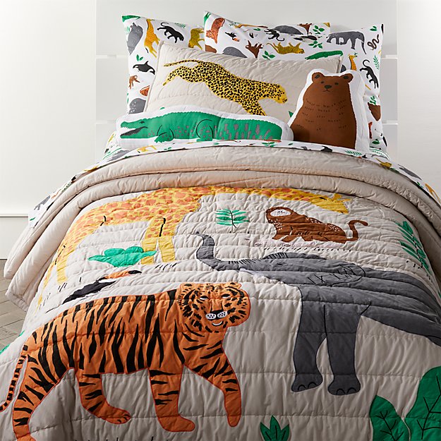 Service Animal Registry >> Applique Jungle Animal Bedding | Crate and Barrel Service Animal Registry >> Applique Jungle Animal Bedding | Crate and Barrel