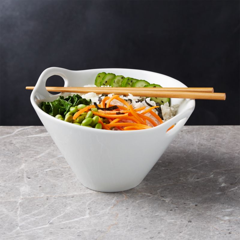 Kai 8" Noodle Bowl with Chopsticks + Reviews Crate and Barrel