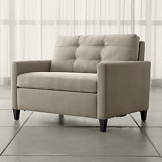Twin Sleeper Sofas Crate And Barrel Karnes Twin Tufted Sleeper Sofa