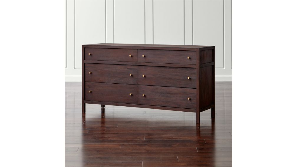 Keane 6-Drawer Solid Wood Dresser + Reviews | Crate and Barrel