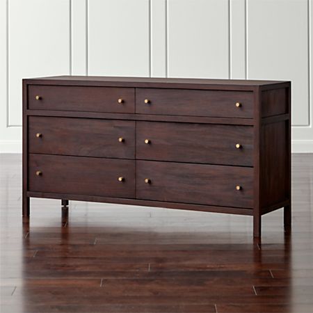 Keane Wenge 6 Drawer Solid Wood Dresser Reviews Crate And Barrel