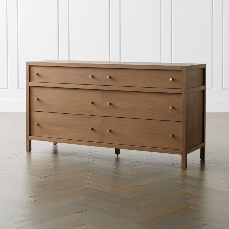 Keane Driftwood 6 Drawer Solid Wood Dresser Crate And Barrel