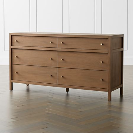 Keane Driftwood 6 Drawer Solid Wood Dresser Reviews Crate And