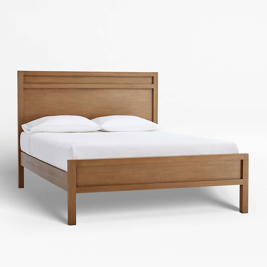 Keane Driftwood Solid Wood Queen Bed + Reviews Crate and Barrel