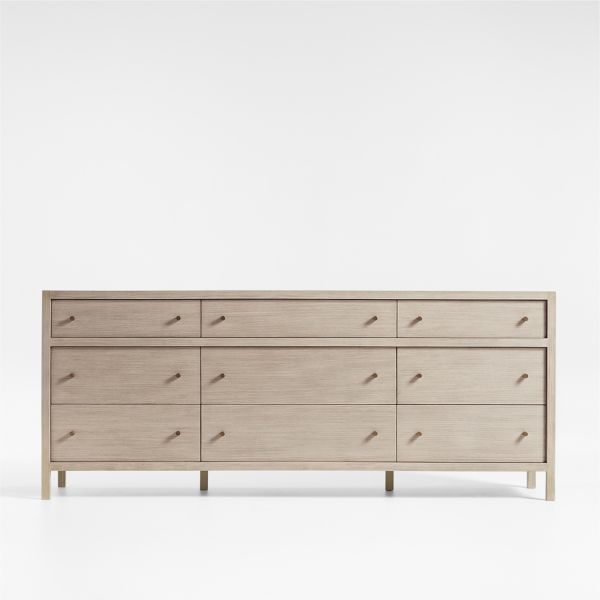 Keane Weathered Natural Solid Wood 9-Drawer Dresser