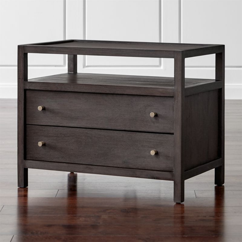 Keane Wenge Solid Wood Charging Nightstand + Reviews 