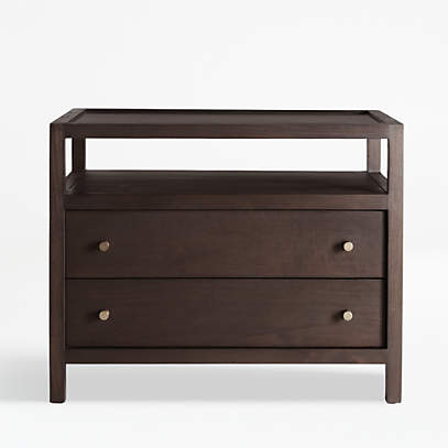 Keane Wenge Solid Wood Charging Nightstand Reviews Crate And Barrel