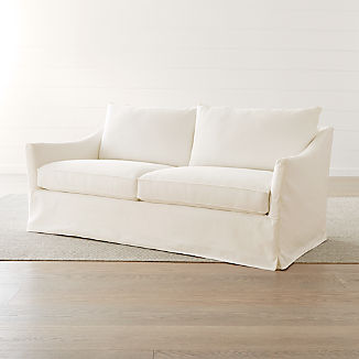 Sofa Slipcovers Crate And Barrel Keely Slipcovered Apartment Sofa