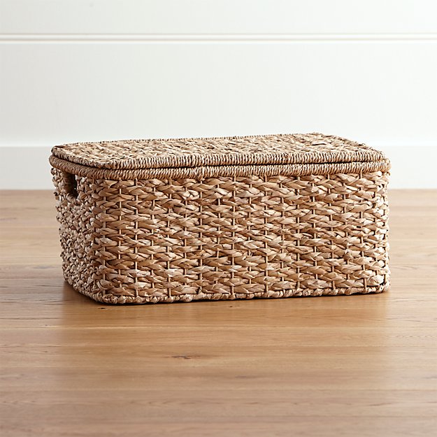 Kelby Large Rectangular Lidded Basket Crate and Barrel