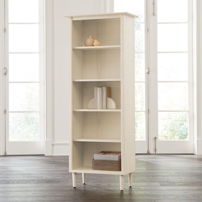 Acrylic House Bookcase Accuweather, Cream Wood Bookcase