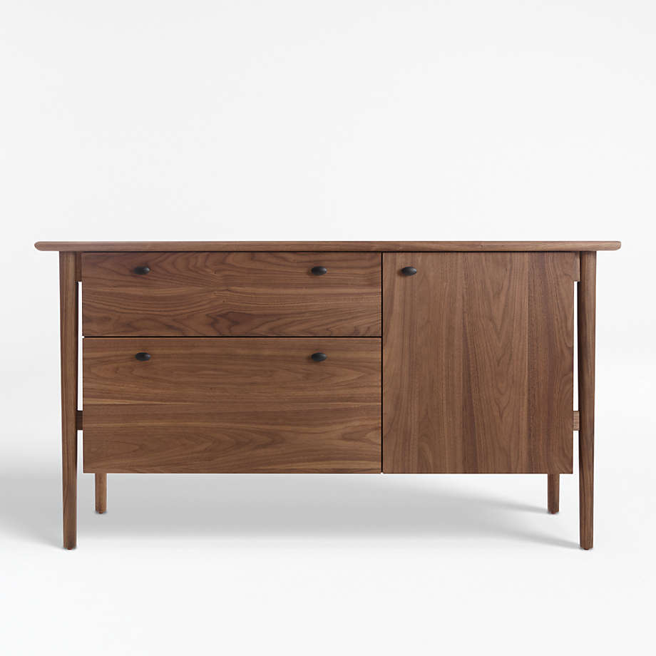 Kendall Walnut Credenza + Reviews Crate and Barrel