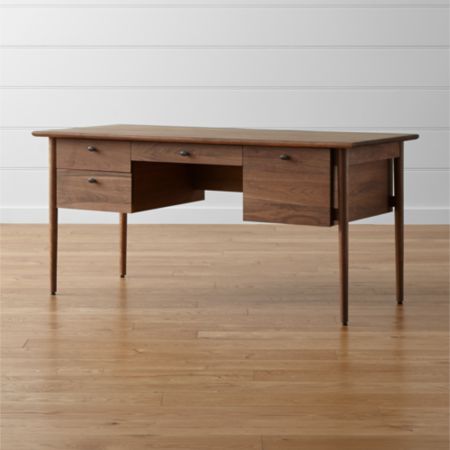 Kendall Walnut Desk Reviews Crate And Barrel