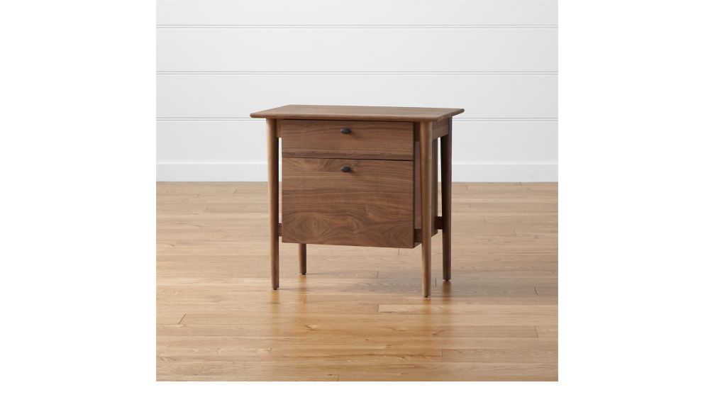 kendall walnut filing cabinet | crate and barrel