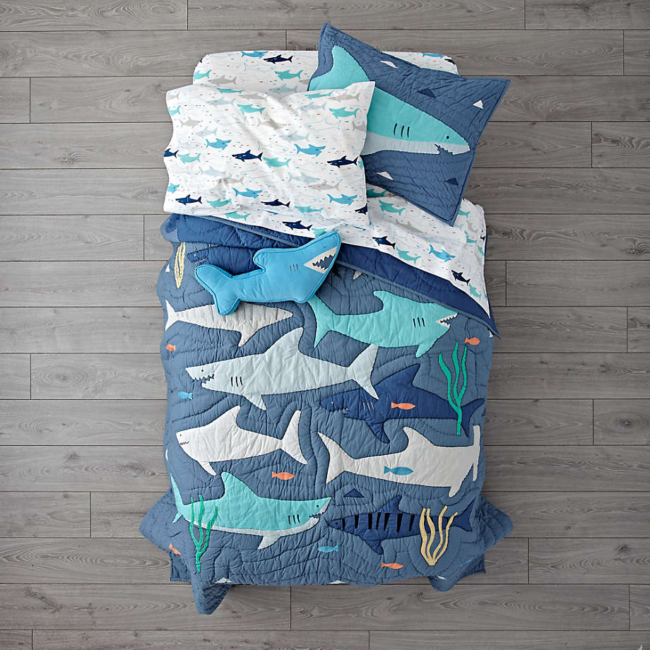 kids shark bedding