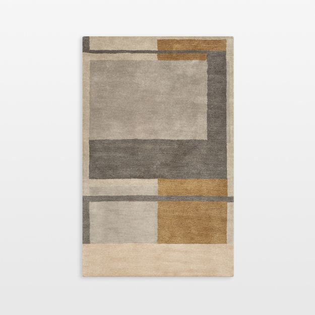 Kirk Color Block Rug 5'x8' + Reviews | Crate and Barrel