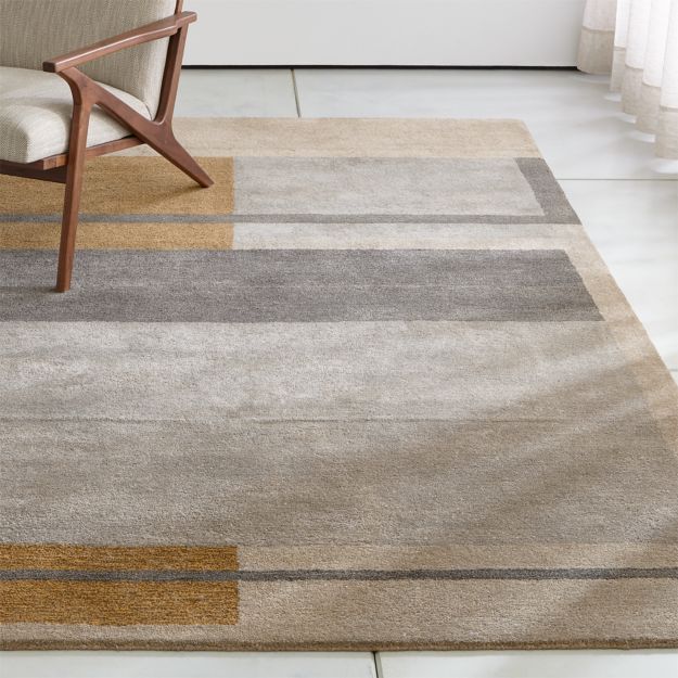 Kirk Color Block Rug | Crate and Barrel Canada