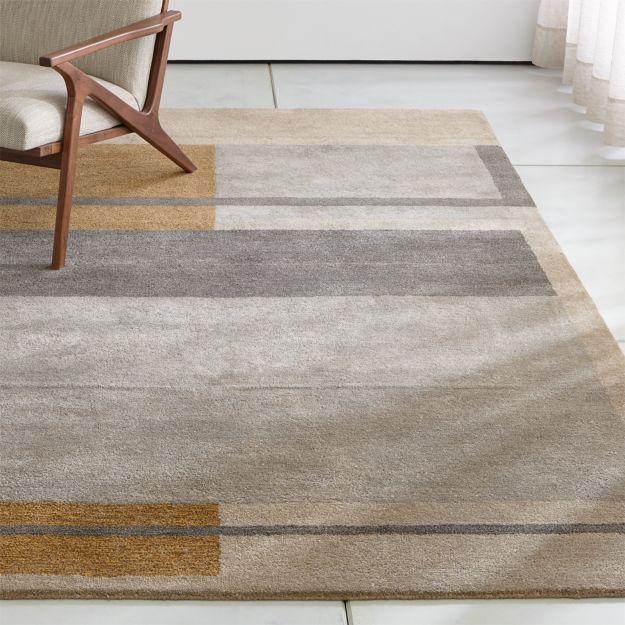 Kirk Color Block Rug | Crate and Barrel Canada