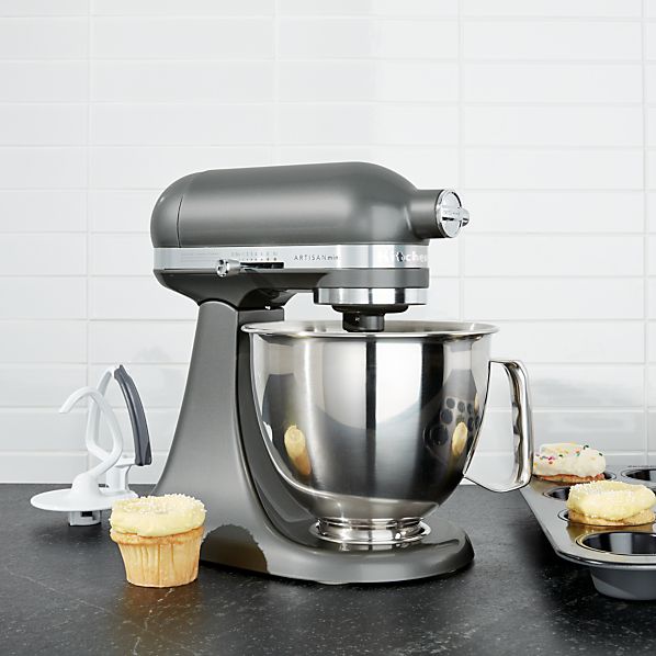 Kitchenaid Artisan Contour Silver Mini Mixer With Flex Edge Beater