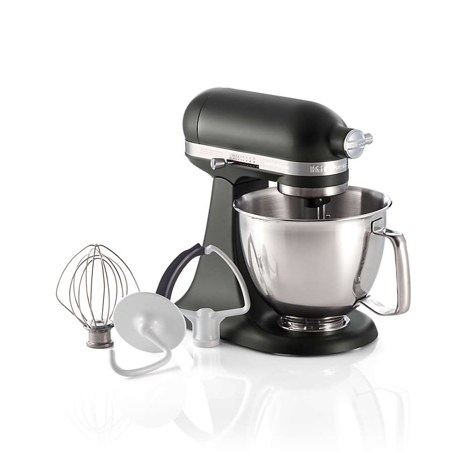 KitchenAid Artisan Matte Black Mini Mixer with Flex Edge Beater