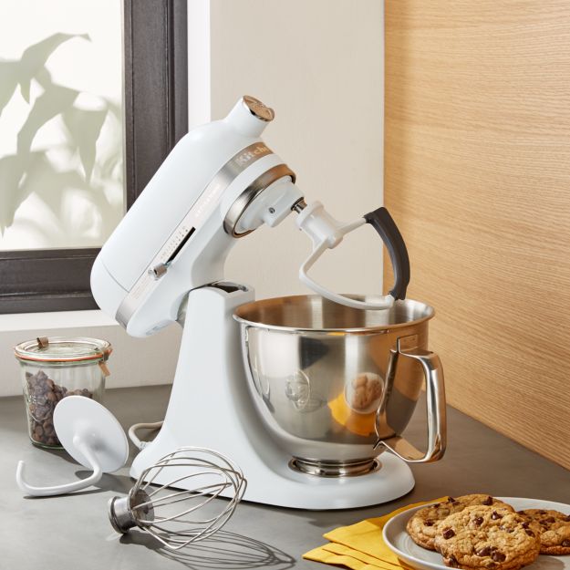 KitchenAid Artisan Matte White Mini Mixer with Flex Edge Beater