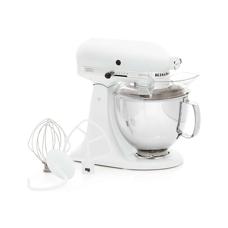 KitchenAid Artisan Matte White Stand Mixer + Reviews Crate and Barrel