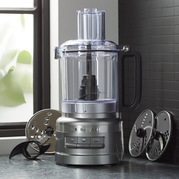 KitchenAid Contour Silver 9Cup Food Processor Plus + Reviews Crate
